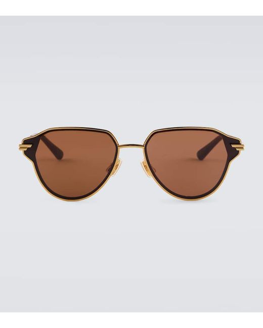 Bottega Veneta Aviator-Sonnenbrille Glaze in Brown für Herren