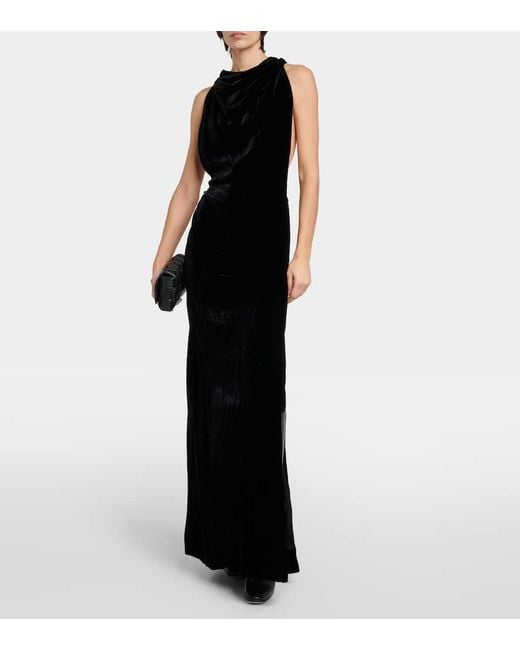 Proenza Schouler Black Velvet Gown