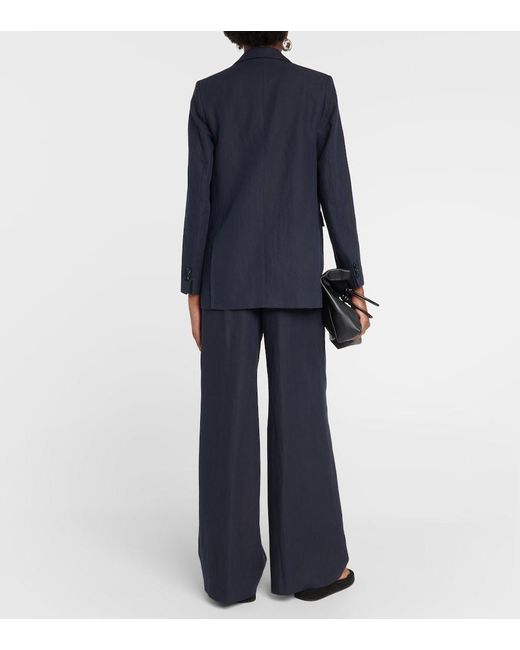 Dorothee Schumacher Blue Colorful Lightness Cotton And Linen Blazer