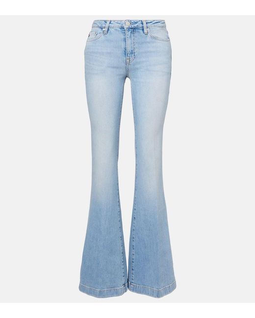 AG Jeans Blue High-Rise Flared Jeans Tropea