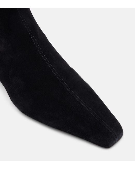 Paris Texas Black Bettina Suede Ankle Boots