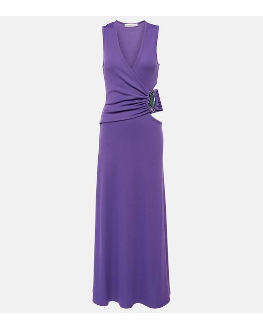 Christopher Esber Purple Moodstone Maxi Dress