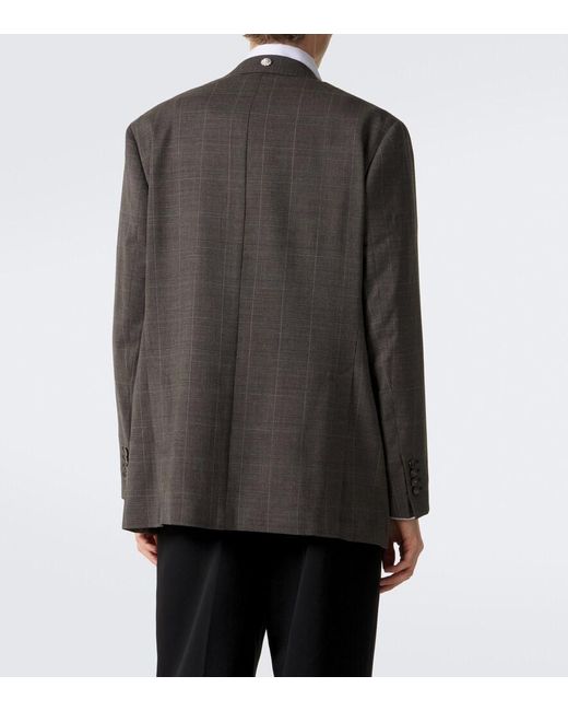 Simone Rocha Black Checked Embellished Wool Blazer for men