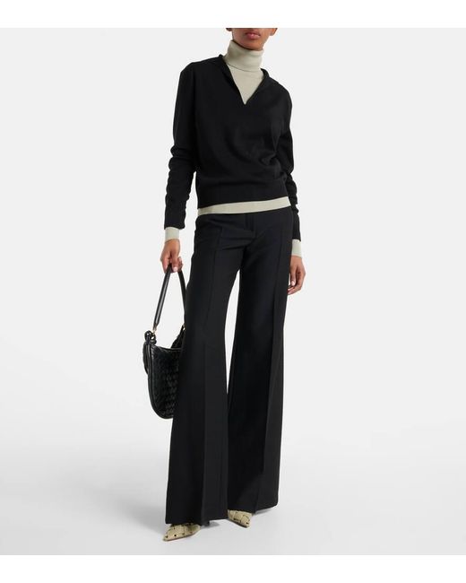 Loro Piana Black Silk And Cotton Sweater