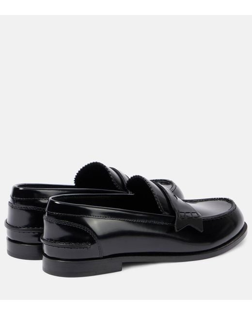 Christian Louboutin Black Loafers Penny Aus Leder