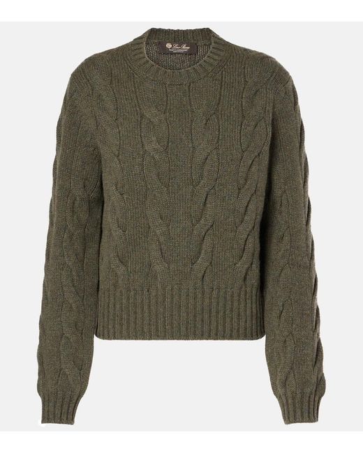 Jersey Trenzado Napier De Cachemir Loro Piana de color Green