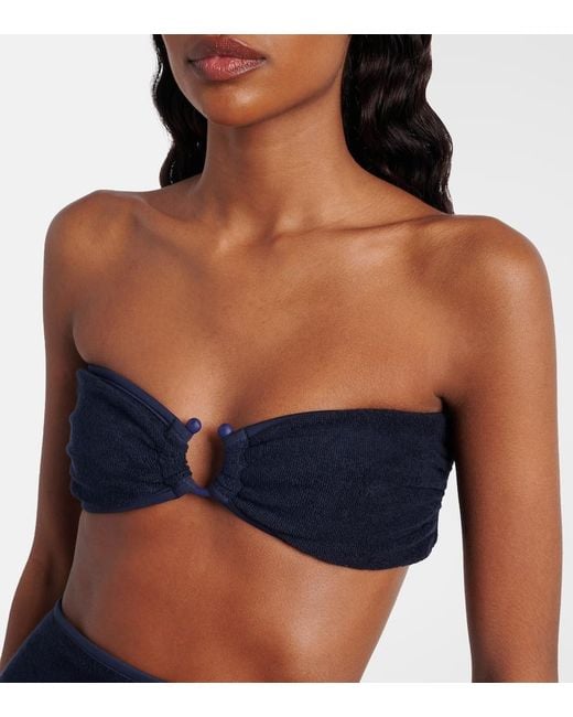 Top De Bikini Bandeau Seawaters Johanna Ortiz de color Blue