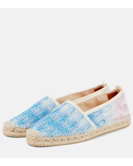 Missoni Blue Zigzag Ombre Espadrilles