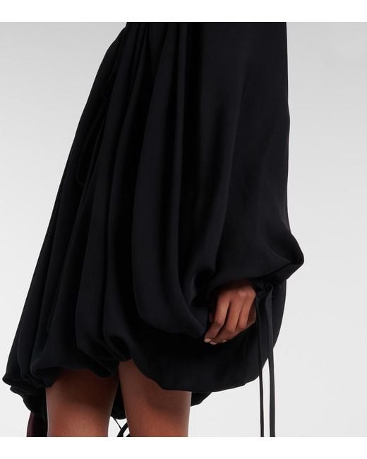 Khaite Black Nash Silk Minidress