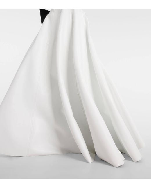 Jupe longue Grace en cuir synthetique Norma Kamali en coloris White