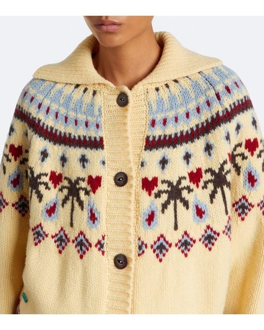 Alanui Natural Sweet Winter Virgin Wool Cardigan