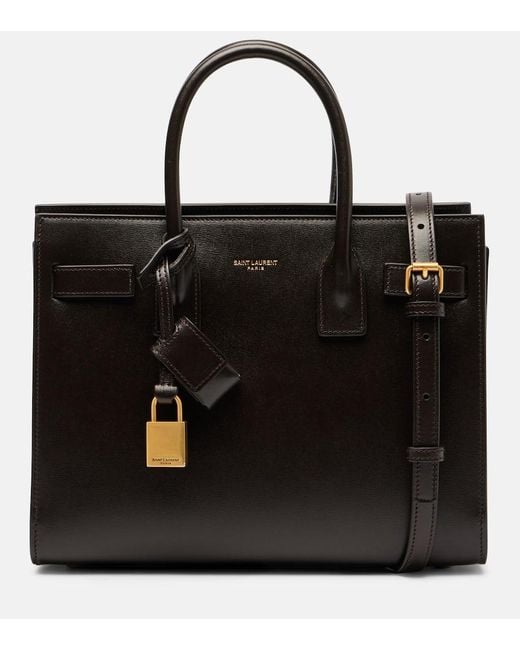 Saint Laurent Black Tote Sac De Jour Baby Aus Leder