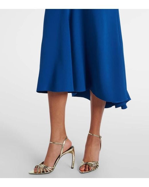 Robe Midi En Crepe De Satin Victoria Beckham en coloris Blue
