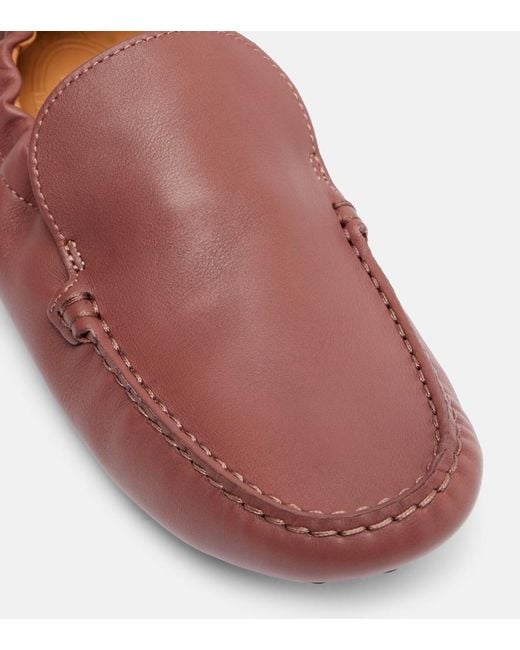 Tod's Brown Gommino Leather Loafers
