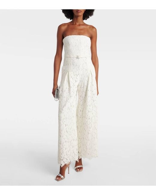 Combi-Pantalon Rebecca En Dentelle Jonathan Simkhai en coloris White