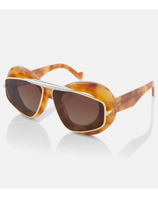 Loewe Brown Wing Aviator Sunglasses