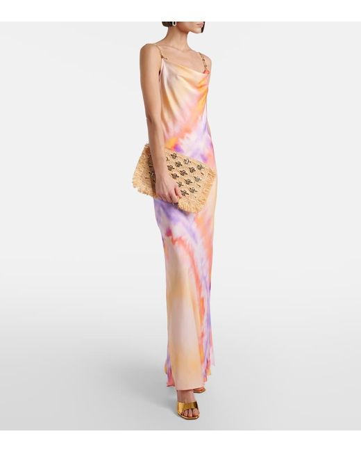 Rabanne Natural Embellished Raffia Clutch