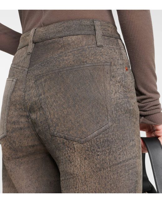 Pantalon bootcut a taille haute en cuir Re/done en coloris Brown