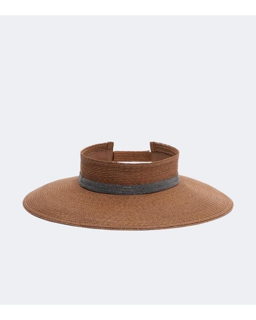 Brunello Cucinelli Brown Monili Visor