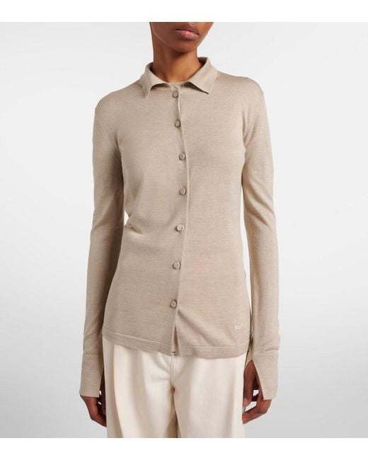 Max Mara Natural Flash Silk And Cashmere Shirt