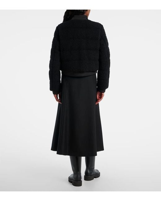 Moncler Black Blandy Tweed Down Jacket