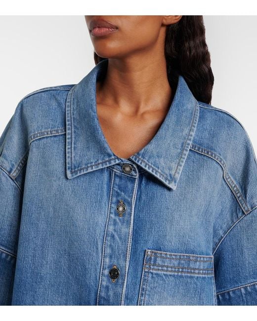 Givenchy Blue Oversized Polo Denim Minidress