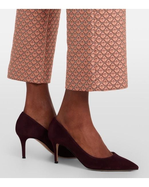 Gianvito Rossi Purple Gianvito Suede Pumps