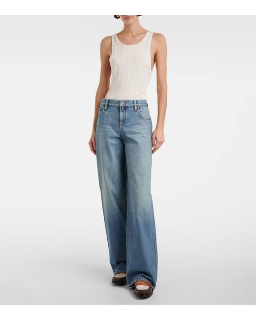 Ralph Lauren Blue Mercer Wide-Leg Jeans