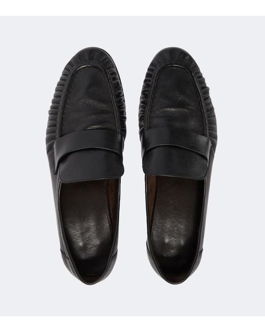 The Row Black Soft-Leather Loafers for men