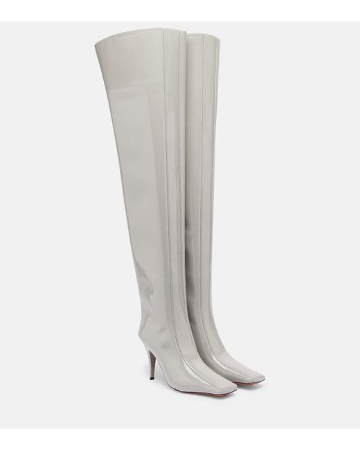 Stella McCartney Gray Overknee-Stiefel Eve