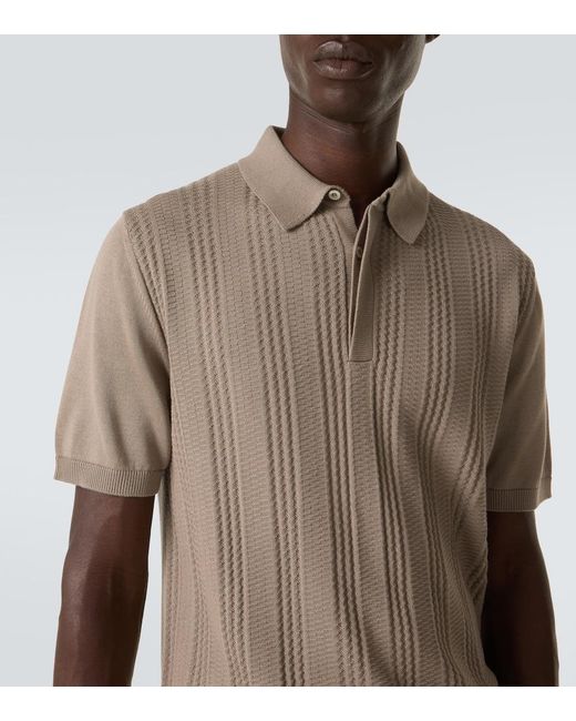 Canali Natural Cotton-Blend Polo Shirt for men