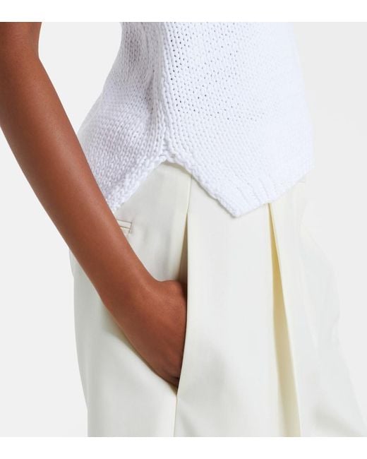 Rohe White Knitted Halterneck Cotton Top