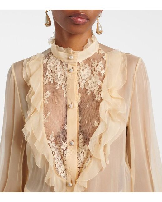 Valentino Natural Silk Chiffon Blouse