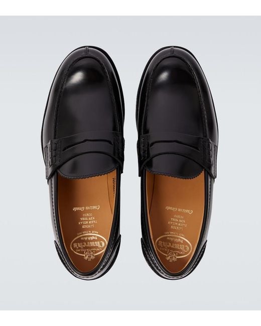 Church's Black Pembrey Leather Penny Loafers for men
