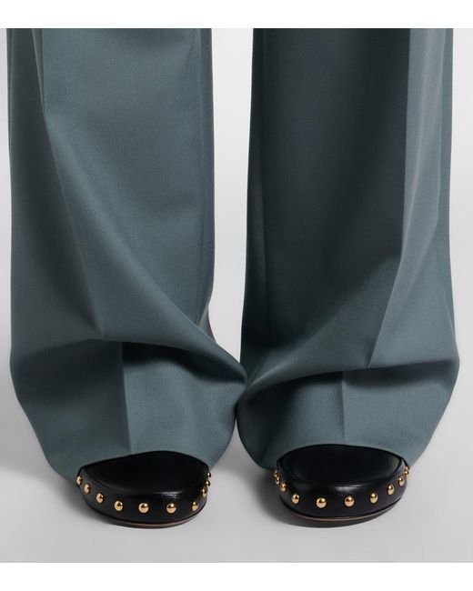 Chloé Black Junie Studded Leather Ankle Boots