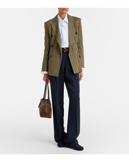 Max Mara Brown Large Suede Shoulder Bag