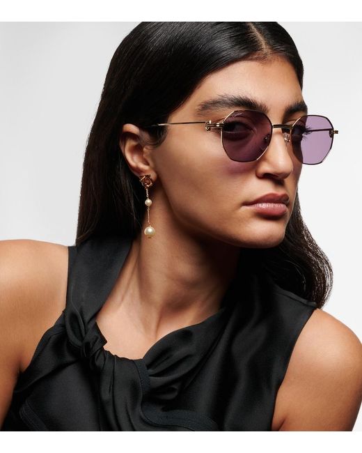 Cartier Purple Premiere Round Sunglasses