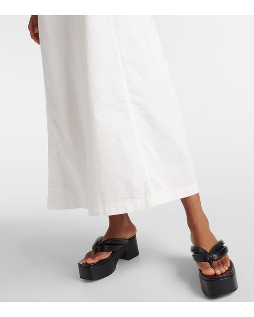 Dries Van Noten White Cotton Poplin Maxi Dress