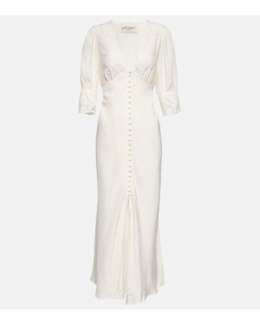 Robe Longue De Mariee Simone Brodee Rixo en coloris White
