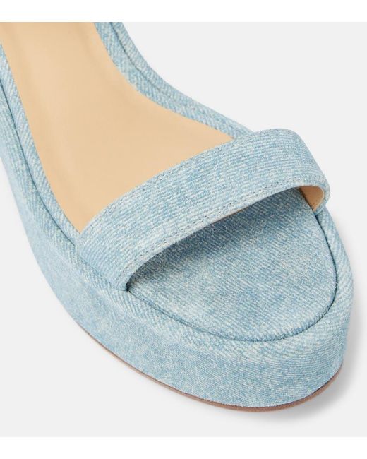 Gabriela Hearst Blue Iman Denim Platform Sandals