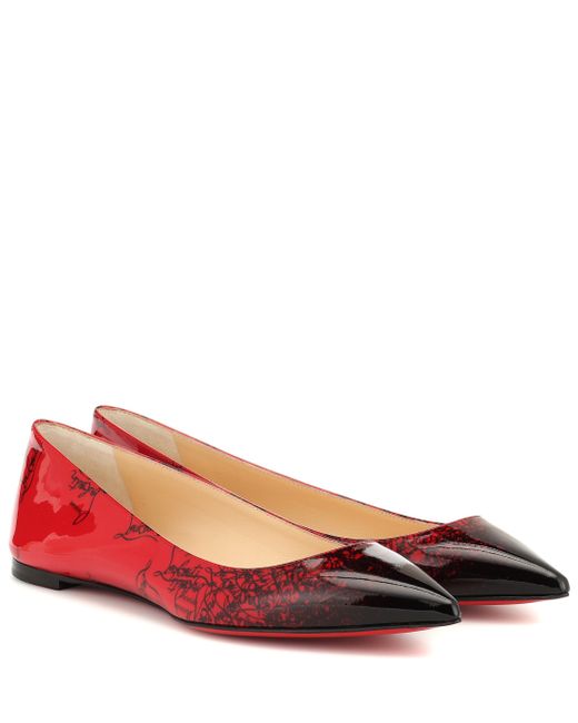 Christian Louboutin Multicolor Exclusive To Mytheresa – Ballalla Patent Leather Ballet Flats