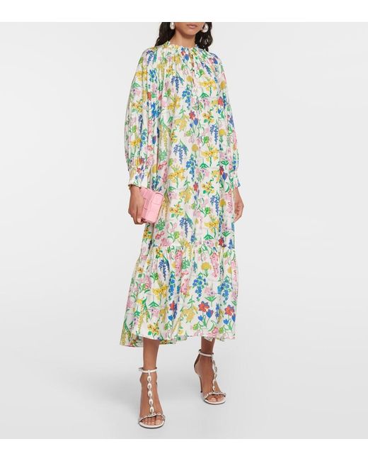 Diane von Furstenberg Blue Printed Midi Dress