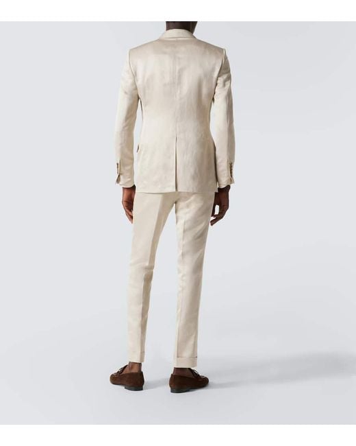Tom Ford White Silk And Linen Twill Suit for men