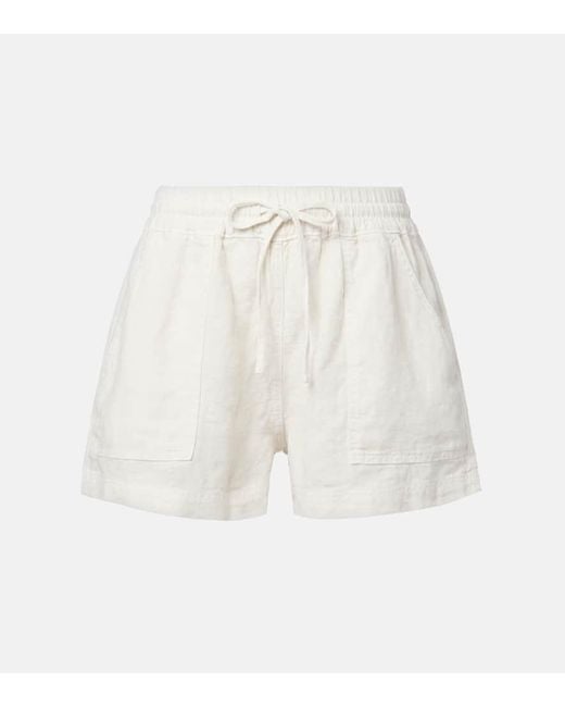 Velvet White Shorts Sutton Aus Leinen