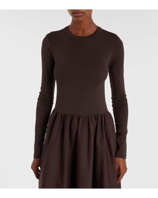 Polo Ralph Lauren Brown Cotton Midi Dress
