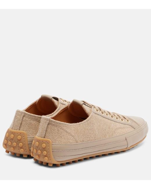 Tod's Natural Sneakers Gommino Aus Leder