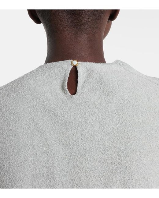 Loro Piana Gray Cannareggio Silk And Cotton Top