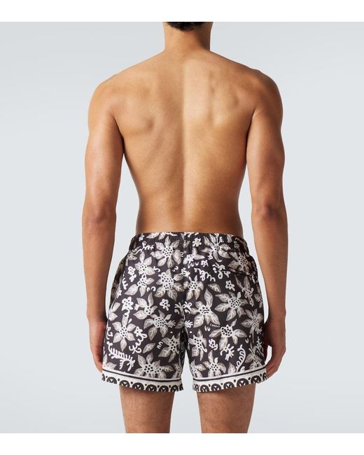Banador Estampado Commas de hombre de color White