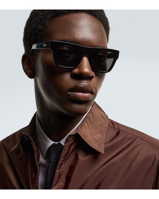 Prada Eckige Sonnenbrille in Black für Herren