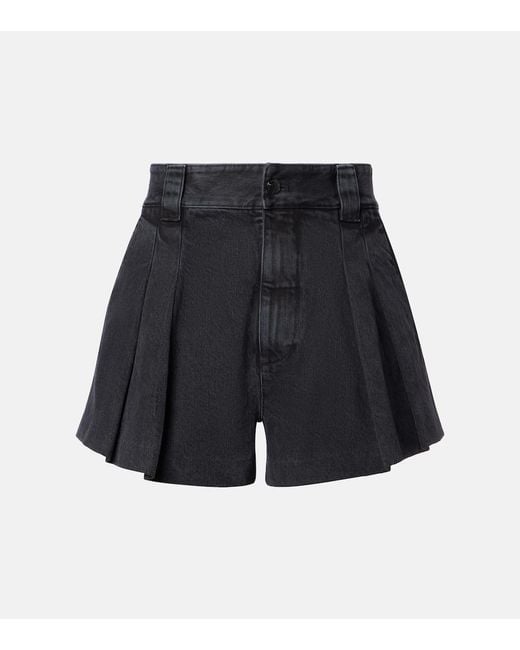 FRAME Black The Structural Denim Shorts